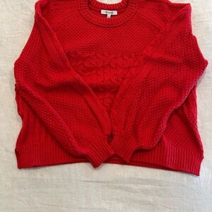 Madewell Vibrant Red Crew Neck Sweater